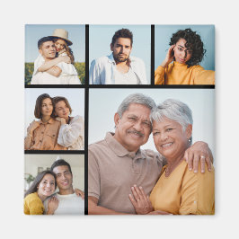 独自の6フォトコラージュ編集可能カラーを作成 マグネット