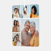 独自の6フォトコラージュ編集可能カラーを作成 メタルオーナメント (正面左)