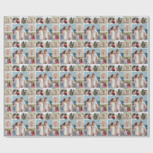 独自の6フォトコラージュ編集可能カラーを作成 ラッピングペーパー (フラット)