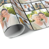 独自の6フォトコラージュ編集可能カラーを作成 ラッピングペーパー (ロールコーナー)