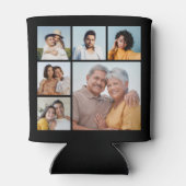 独自の6フォトコラージュ編集可能カラーを作成 缶クーラー (裏面)