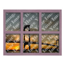 独自の6ペインピンクの木製ウィンドウフレームを作成する