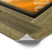 独自の6ペインブラウン木製の開いた窓を作成 ポスター (角)