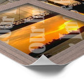 独自の6ペインブリーチドブラウン窓フレームを作成する ポスター (角)