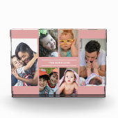 独自の6写真コラージファミリー名Pinkを作成 フォトブロック (正面)