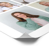 独自の60フォトコラージュの編集可能な色を作成 ポスター (角)