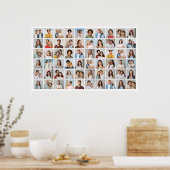 独自の60フォトコラージュの編集可能な色を作成 ポスター (キッチン)