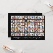 独自の60枚のフォトコラージュを作成するあいさつ文を追加 カード (正面/裏面インサイチュ)