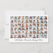 独自の60枚のフォトコラージュを作成するあいさつ文を追加 カード (正面)