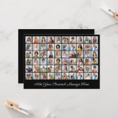 独自の60枚のフォトコラージュを作成するあいさつ文を追加 カード (正面/裏面インサイチュ)