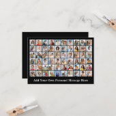 独自の60枚のフォトコラージュを作成する挨拶を追加する カード (正面/裏面インサイチュ)