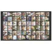 独自の60枚の写真パーソナライズされたコラージュを作成 テーブルクロス (正面(横))