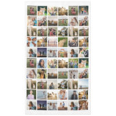 独自の60枚の写真パーソナライズされたコラージュを作成 テーブルクロス (正面)
