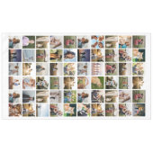 独自の60枚の写真パーソナライズされたコラージュを作成 テーブルクロス (正面(横))