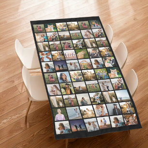 独自の60枚の写真パーソナライズされたコラージュを作成 テーブルクロス