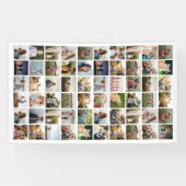 独自の60枚の写真パーソナライズされたコラージュを作成 横断幕 (横)