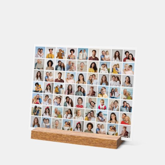 独自の63フォトコラージュを作成 アクリルサイン (傾斜)