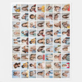 独自の63フォトコラージュを作成 フリースブランケット (正面)