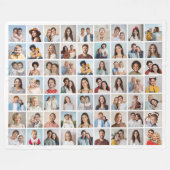 独自の63フォトコラージュを作成 フリースブランケット (正面(横))