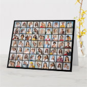 独自の63フォトコラージュを大きく作成 カード (黄色い花)