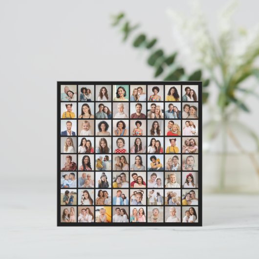 独自の64フォトコラージュを作成 カード (スタンド正面)