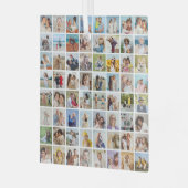 独自の64フォトコラージュを作成 ガラスオーナメント (正面左)