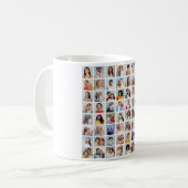 独自の64フォトコラージュを作成 コーヒーマグカップ (正面左)