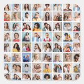 独自の64フォトコラージュを作成 スクエアシール (正面)