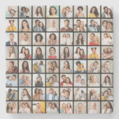 独自の64フォトコラージュを作成 ストーンコースター (正面)