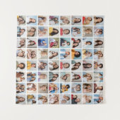 独自の64フォトコラージュを作成 タペストリー (正面(横))