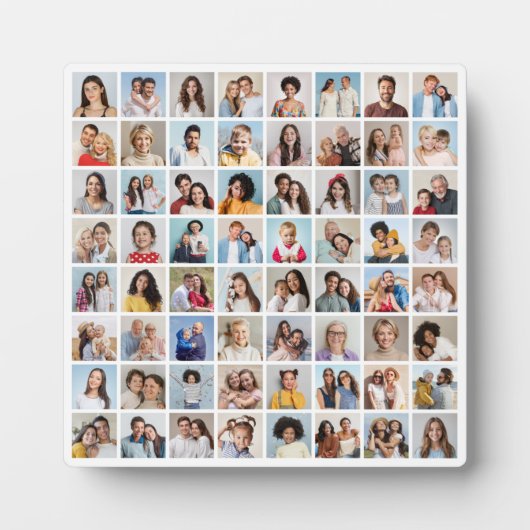 独自の64フォトコラージュを作成 フォトプラーク (正面)