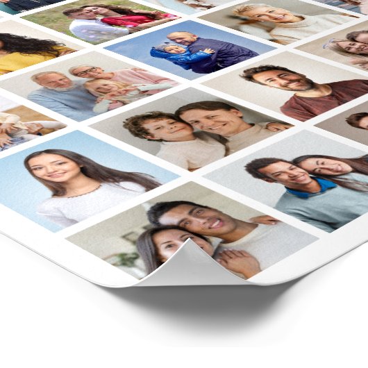 独自の64フォトコラージュを作成 ポスター (角)