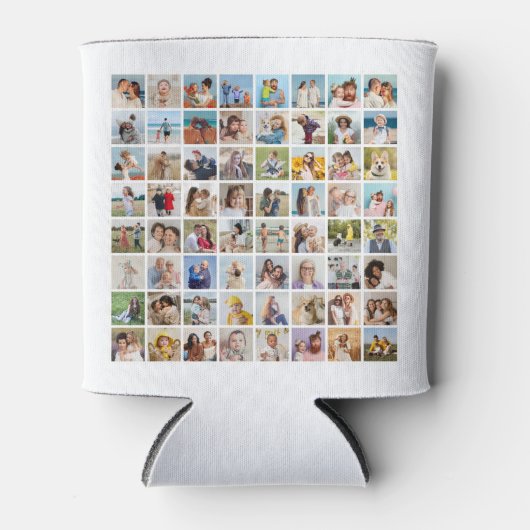 独自の64フォトコラージュを作成 缶クーラー (正面)