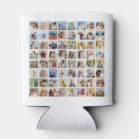 独自の64フォトコラージュを作成 缶クーラー (裏面)