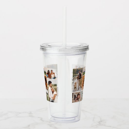独自の7つのフォトコラージュを作成 アクリルタンブラー (右)