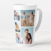 独自の7つのフォトコラージュを作成 カフェラテマグ (右アングル)