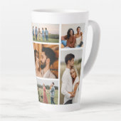 独自の7つのフォトコラージュを作成 カフェラテマグ (右アングル)