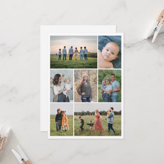 独自の7つのフォトコラージュを作成 カード (正面/裏面インサイチュ)