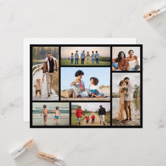 独自の7つのフォトコラージュを作成 カード (正面/裏面インサイチュ)