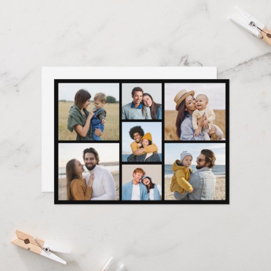 独自の7つのフォトコラージュを作成 カード (正面/裏面インサイチュ)