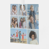 独自の7つのフォトコラージュを作成 ガラスオーナメント (正面左)