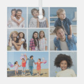 独自の7つのフォトコラージュを作成 ガラスオーナメント (正面)