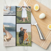 独自の7つのフォトコラージュを作成 キッチンタオル (四つ折り)