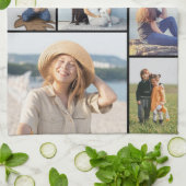 独自の7つのフォトコラージュを作成 キッチンタオル (折り畳み)