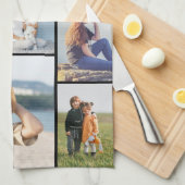 独自の7つのフォトコラージュを作成 キッチンタオル (四つ折り)