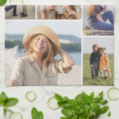 独自の7つのフォトコラージュを作成 キッチンタオル (折り畳み)