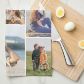 独自の7つのフォトコラージュを作成 キッチンタオル (四つ折り)