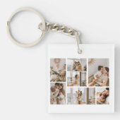 独自の7つのフォトコラージュを作成 キーホルダー (正面)