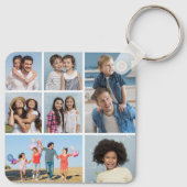 独自の7つのフォトコラージュを作成 キーホルダー (裏面)