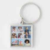 独自の7つのフォトコラージュを作成 キーホルダー (正面)